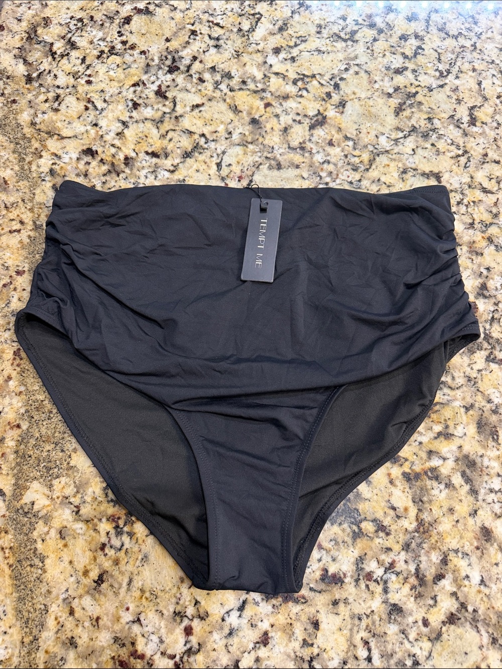 Tempt Me Black High-Waist Bikini Bottoms